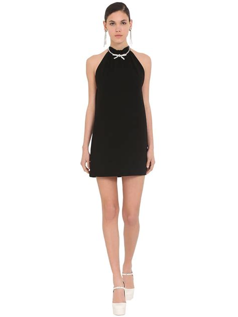 cady mini dress miu miu|Cady minidress in black .